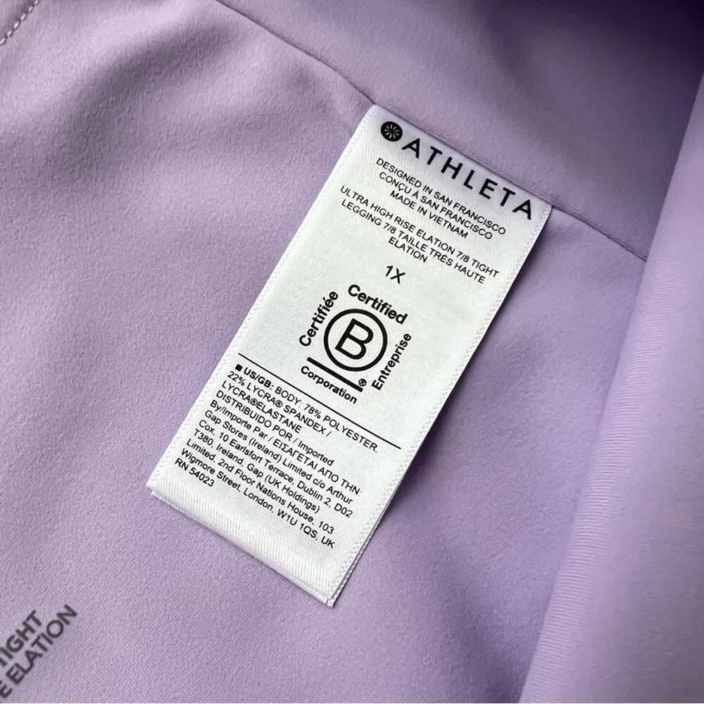 Athleta Ultra High Rise Elation 7/8 Tight in Elfin Purple Women’s Size 1X - Picture 8 of 11